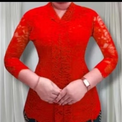 Blus Kebaya Sekar  Brokat Mewah Model Terbaru Pakaian Wanita Dewasa Masa Kini Baju Adat Tradisional