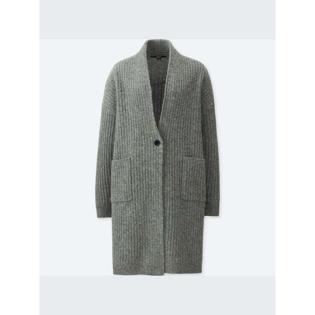 Uniqlo Wool rib knit coat Size S