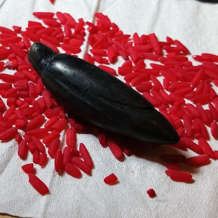 Batu alam batu bunga kantil warna hitam polos