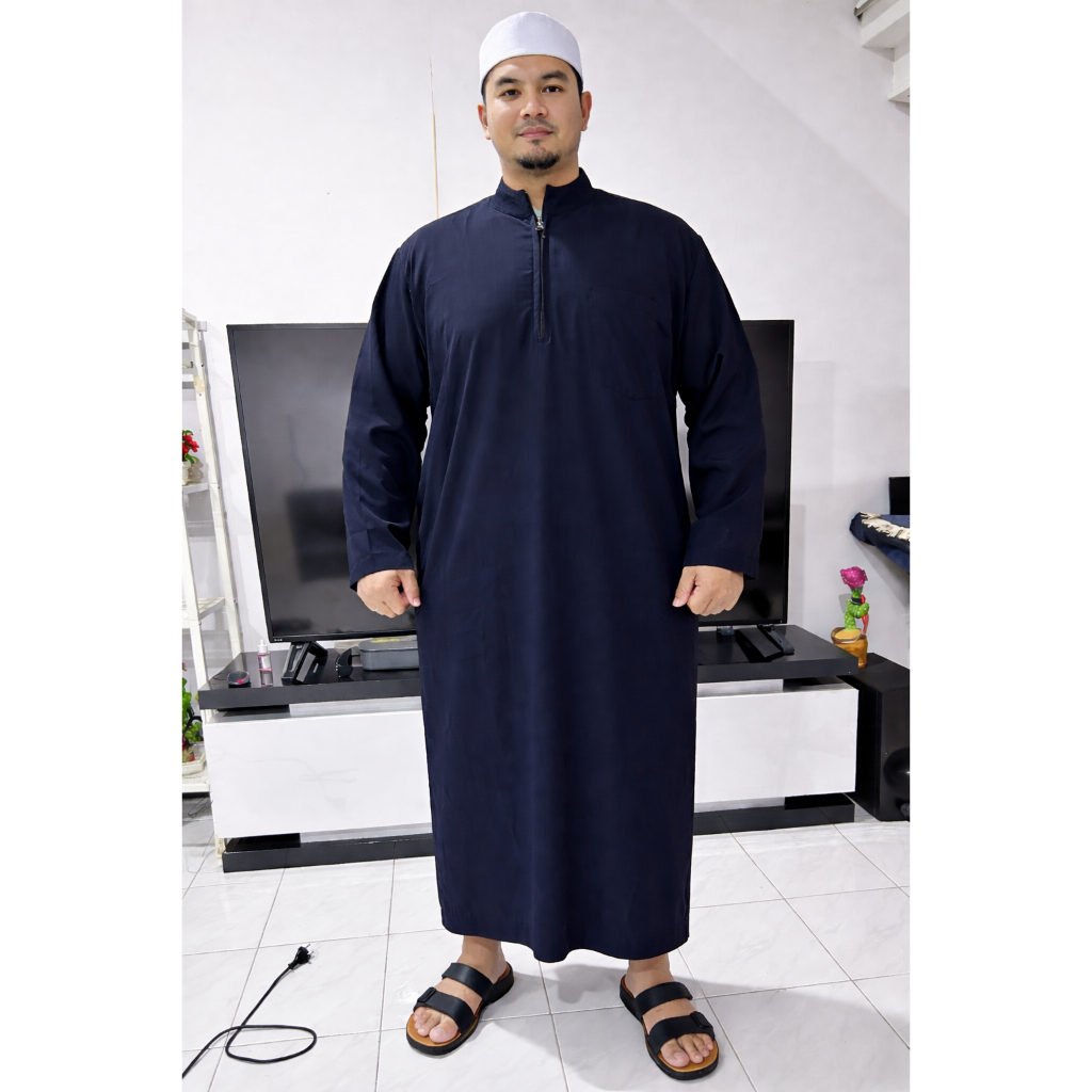 Wildan Koko Jubah Pria Katun Madinah Big size Bigsize Jumbo / Jubah Oblong lengan panjang pria
