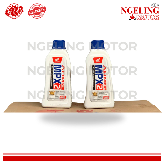 Oli AHM MPX2 650ml / 0,65 L 1 Dus Isi 24 Botol Original 10W-30 Oil Mesin Motor Beat Genio dan Scoopy