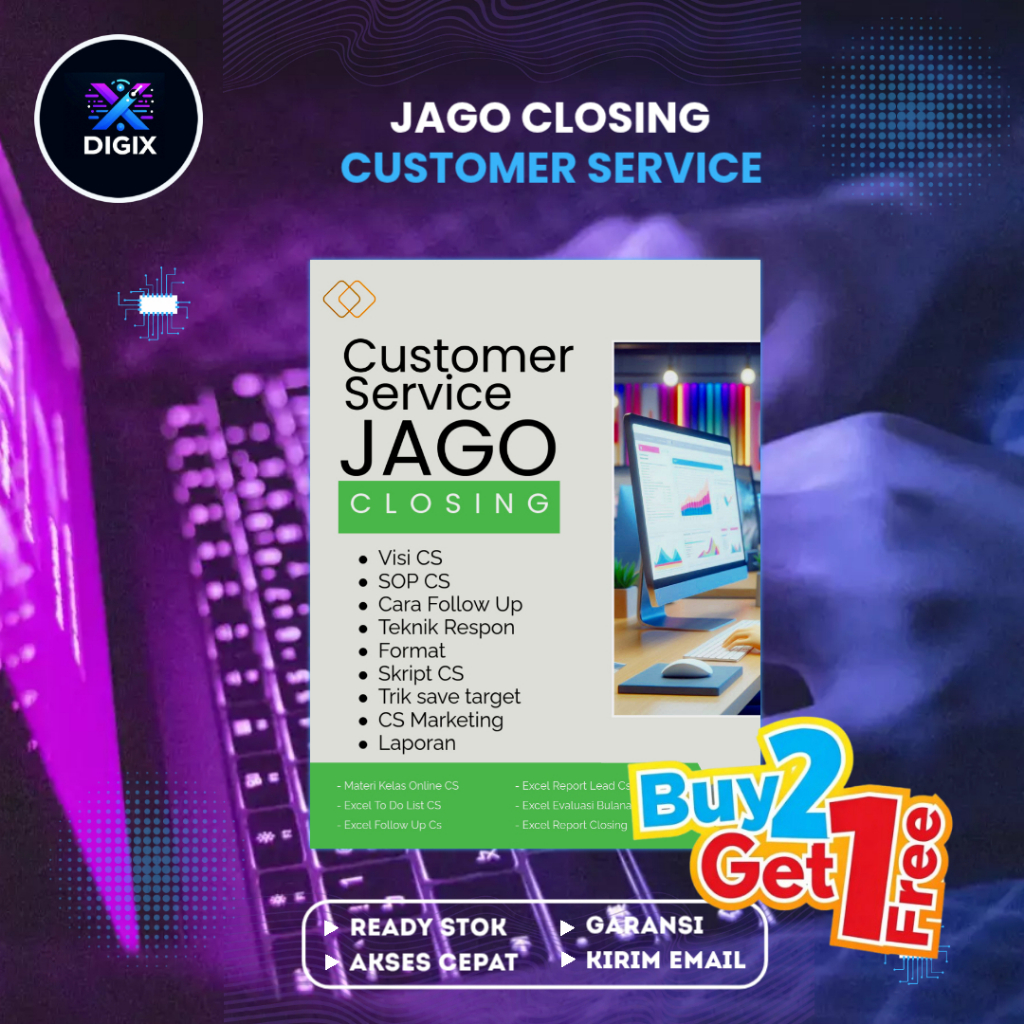 KELAS CS JAGO CLOSING Ecourse Customer Service Banyak Closingan Penjualan Tutorial Teknik Respon CS