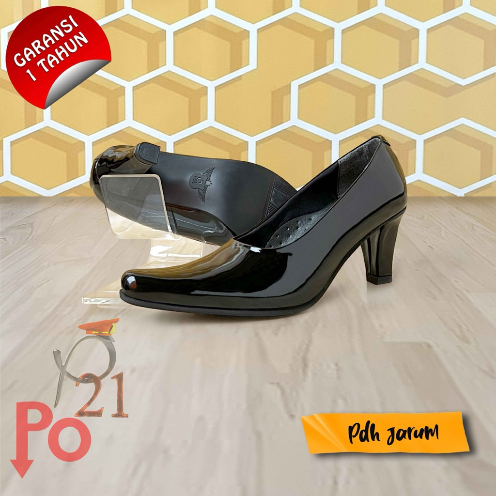 Sepatu P21-Sepatu Pdh polwan hak jarum/Sepatu Pdh Polwan/Sepatu Kerja Wanita/Sepatu Kantor wanita