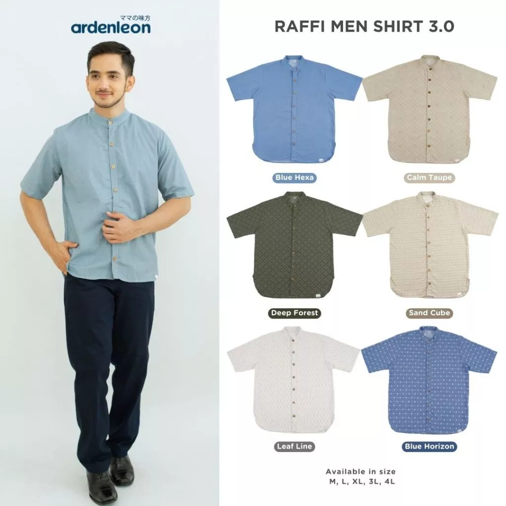 ARDENLEON Atasan Pria Raya Raffi Men Shirt