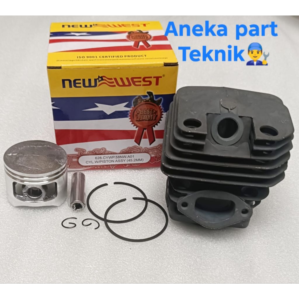 Cylinder Blok New West 628 (45,2mm) Boring Set Senso 5800 Chainsaw New West
