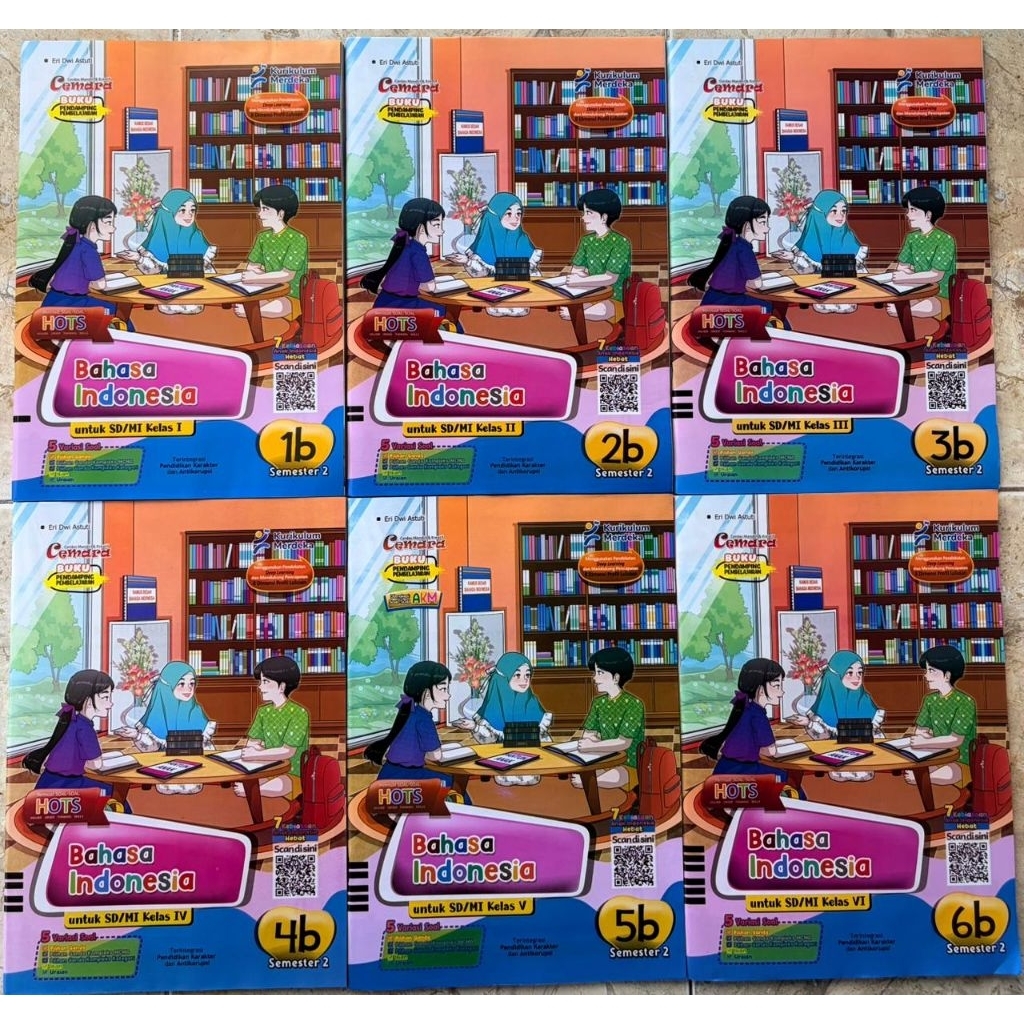 LKS CEMARA  Kurikulum Merdeka Semester 2  Bahasa Indonesia SD/MI kelas 1-6  dilengkapi soal HOTS