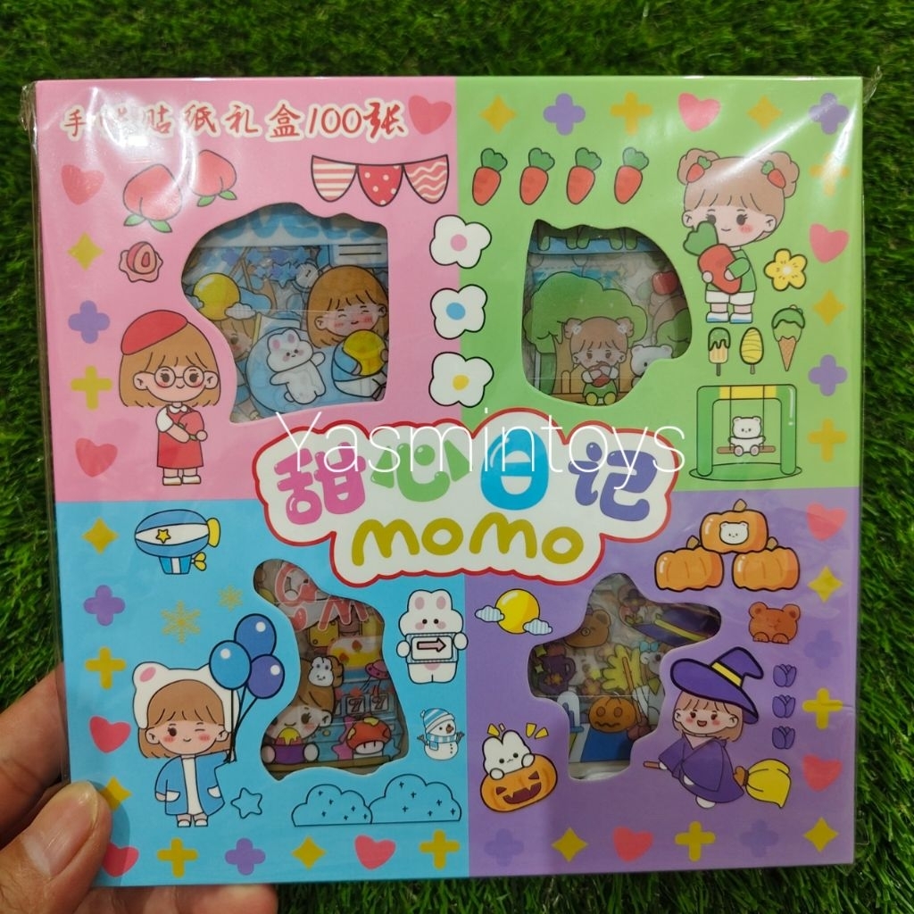 100pcs Stiker momo /stiker botol lucu