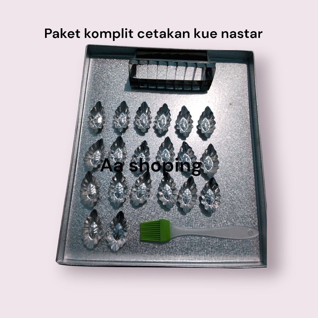paket komplit cetakan kue nastar daun/cetakan nastar daun/cetakan kue