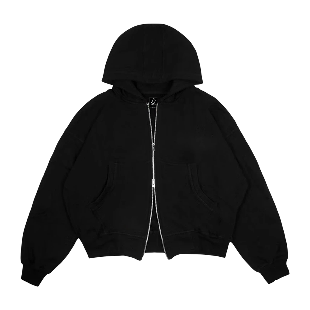 Sweater Hoodie Boxy Double Zipper Bahan Tebal / Hoodie Reslering /Kain Premium