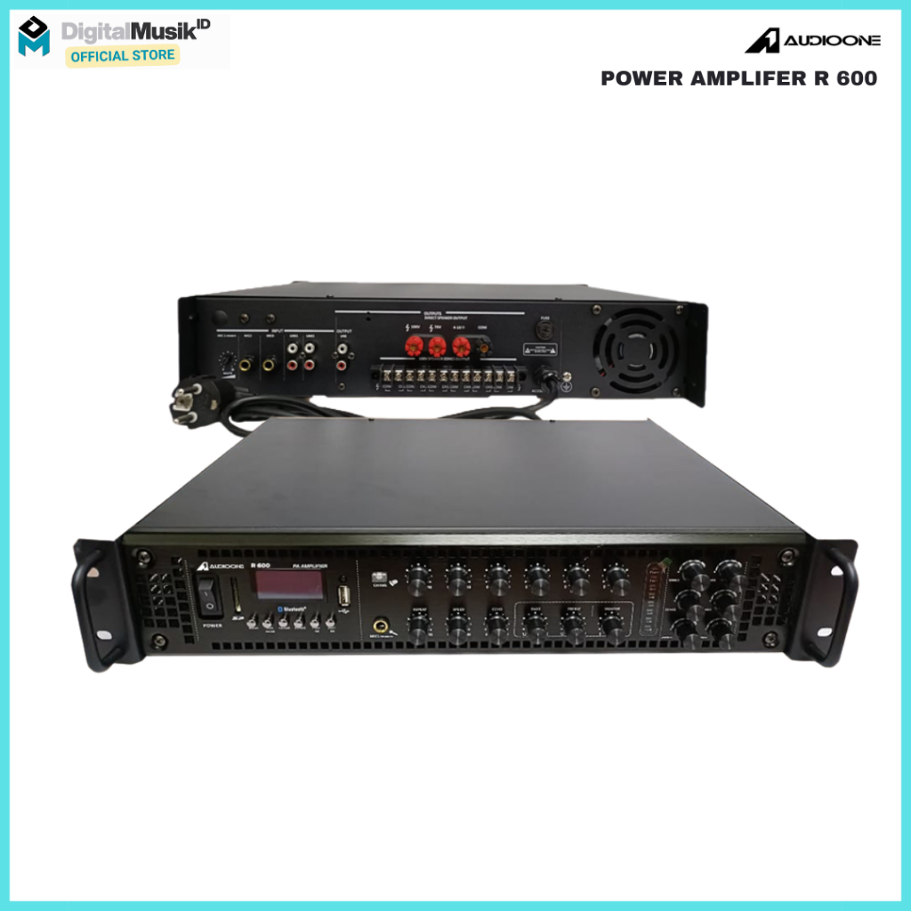 AUDIO ONE Power Amplifier R 600 600W Ampli Instalasi 70V 100V Original I DIGITAL MUSIK