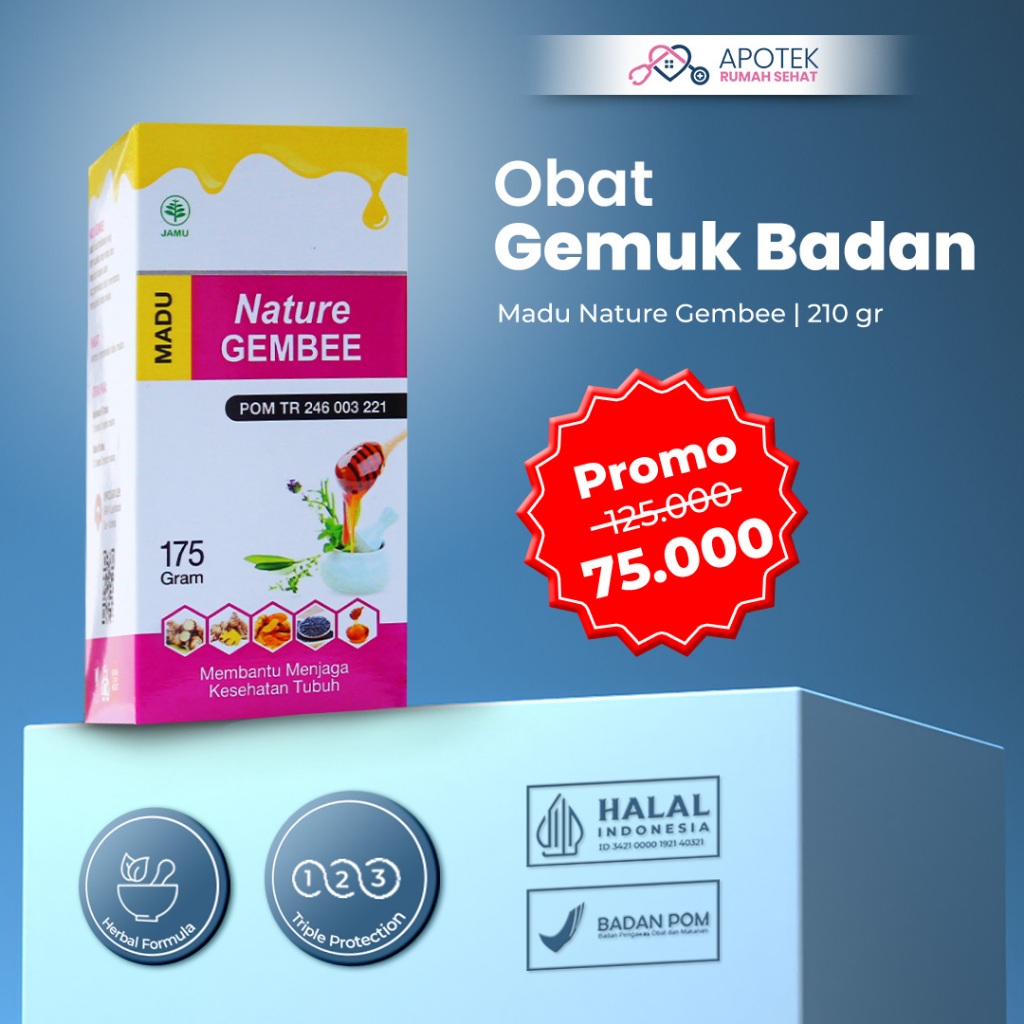 OBAT GEMUK BADAN MADU RACIKAN Herbal FARMASI Di Apotik Permanen Ampuh Dewasa ORIGINAL Bpom