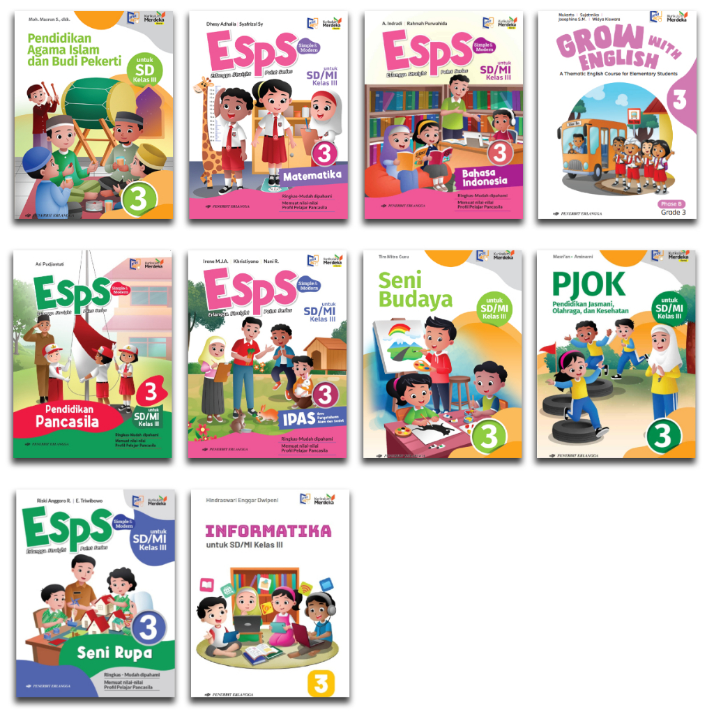 BUKU ERLANGGA KELAS 3 SD / MI KURIKULUM MERDEKA