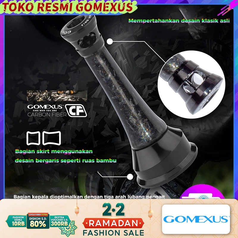 Gomexus Reel Stand Forged Carbon Pancing Aksesori Reel Kuat Ringan Tahan Korosi Serat Karbon Tempa