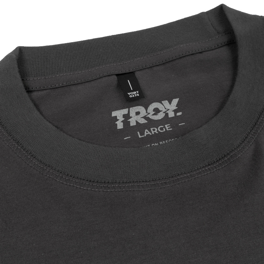 Troy Company T-shirt Dark Grey Main Vive - Kaos Lengan Pendek Kaos Abu Gelap MTD 3197