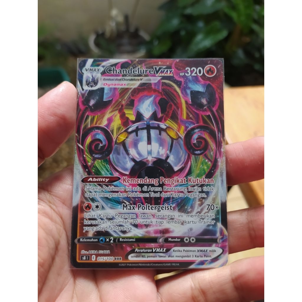 Kartu pokemon tcg Indonesia Chandelure VMax RRR
