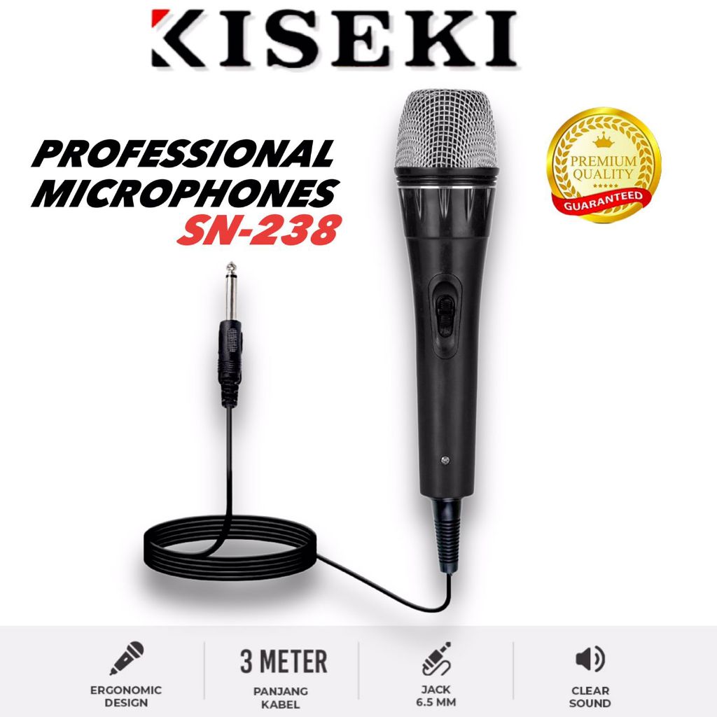 Kiseki Mic Kabel Sn-238 | Microphone Kabel Karoke | Mic Karoke Tipe Sn-238