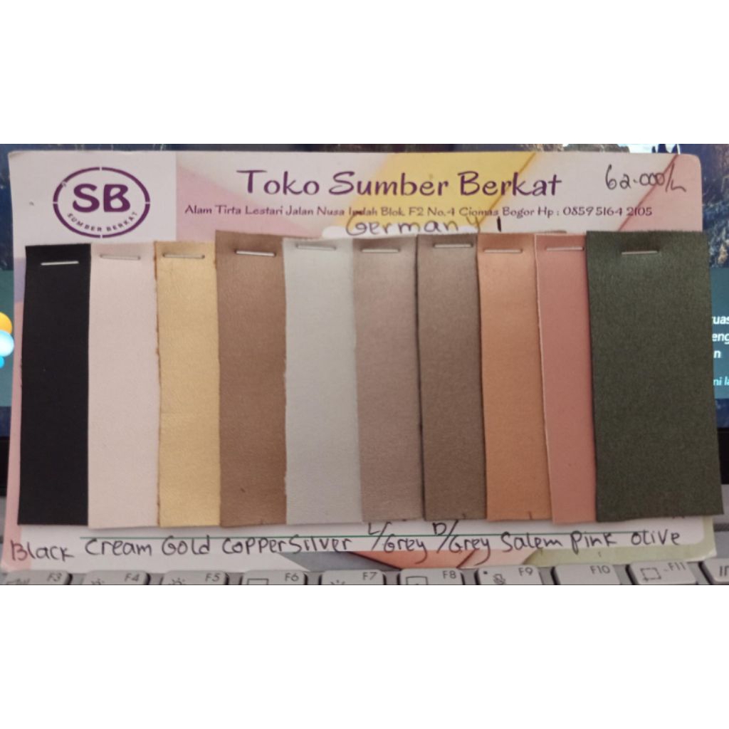 bahan kulit imitasi, kain Sintetis GERMANY/ METERAN (1.45m x 1m) untuk tas dan sepatu