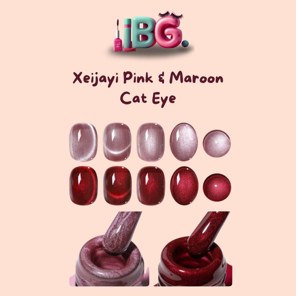 Cat Eye Nail Gel Xeijayi Pink Cat Eye Maroon Cat Eye Nail Gel Maroon Cat Eye Maroon Xeijayi