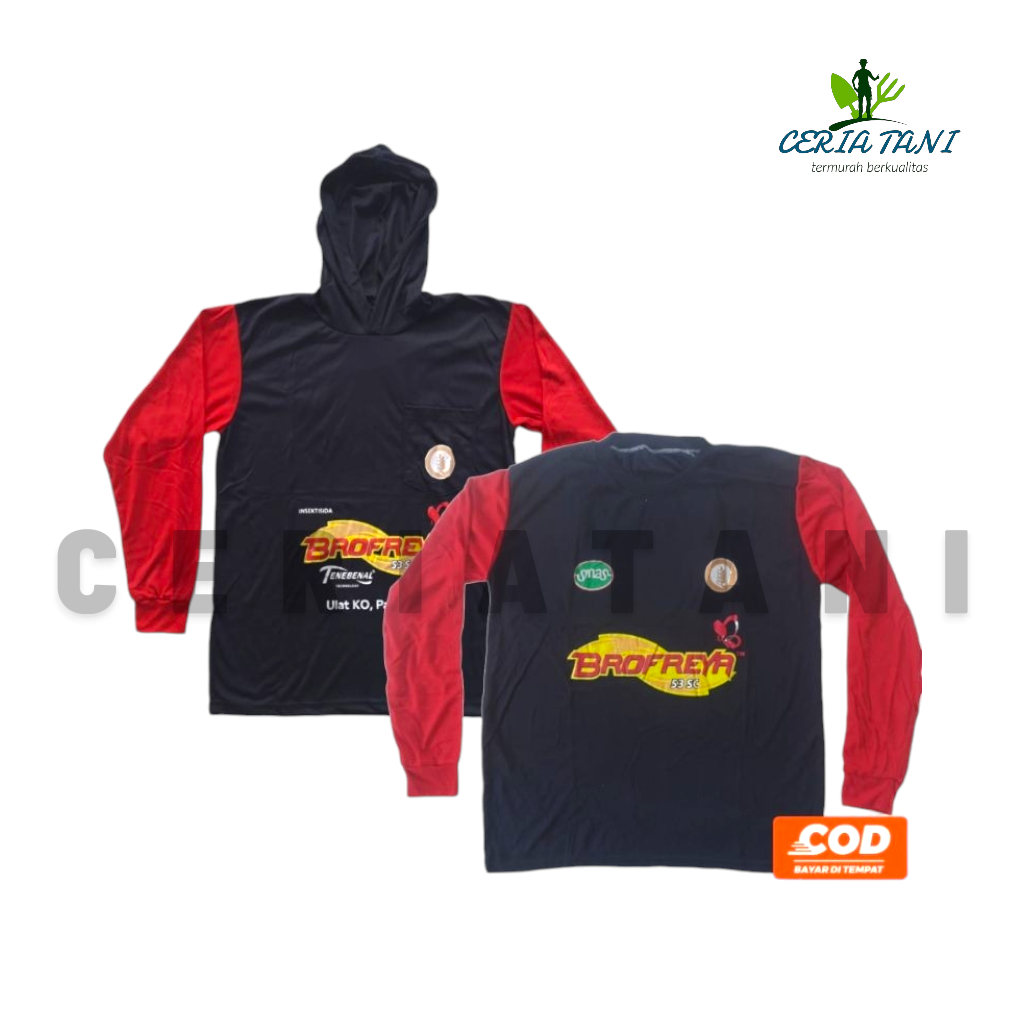 Kaos Pertanian Brofreya Kupluk Lengan Panjang