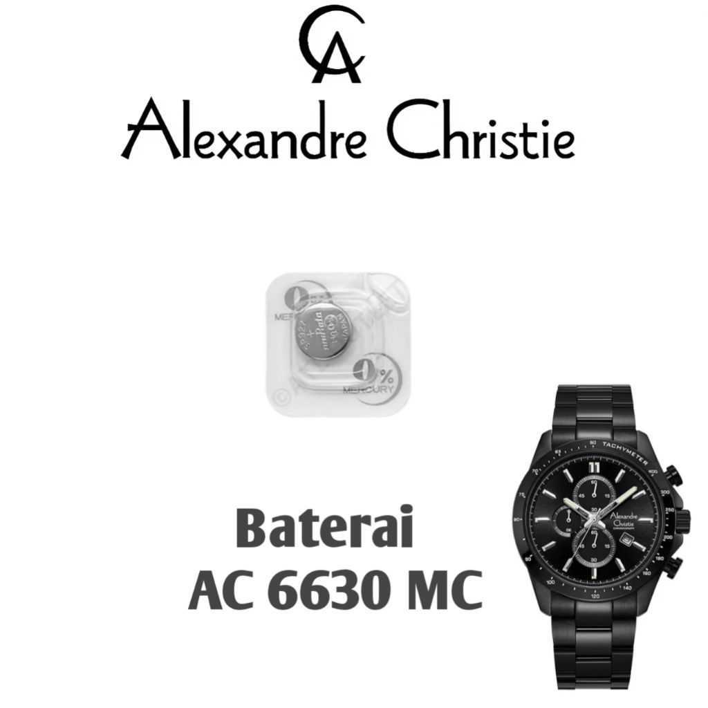 Baterai Original untuk Jam Tangan Alexandre Christie Type AC 6630 MC, AC 6323 MC, AC 6327 MC