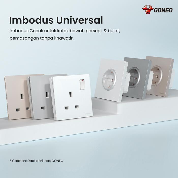 GONEO Stop Kontak Rumah Saklar listrik dinding Color Series Dengan tombol ON/OFF