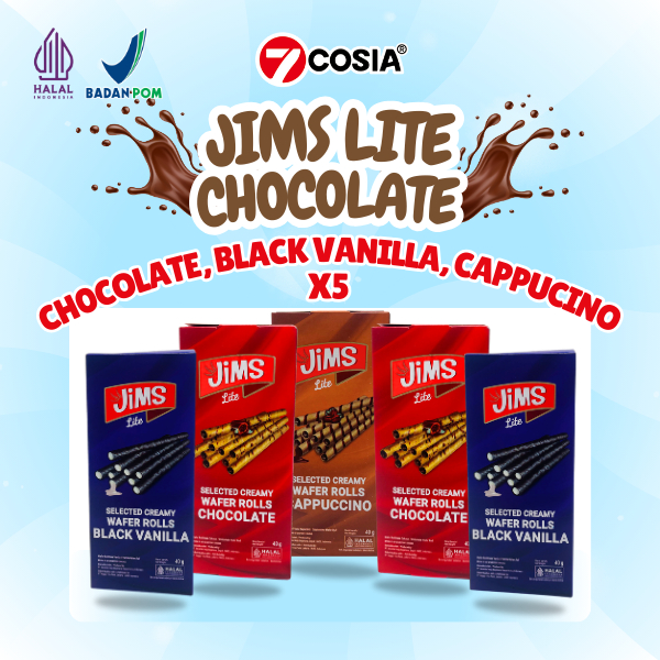 JIMS LITE CHOCOLATE TRIO COMBINE - SELECTED CREAMY WAFER ROLL 40GR X5 Camilan Krimy Wafer Roll 40 Gr