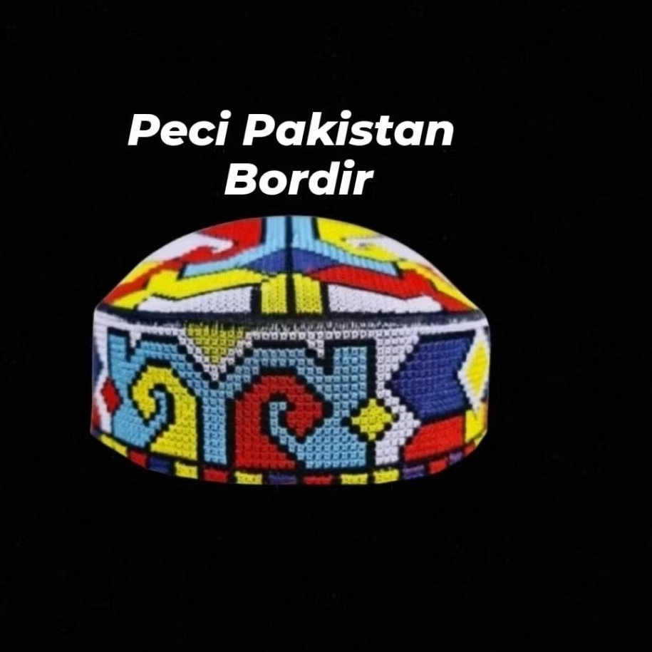 Peci Pakistan Bordir Rajut Warnawarni/ Peci Anak Laki Laki