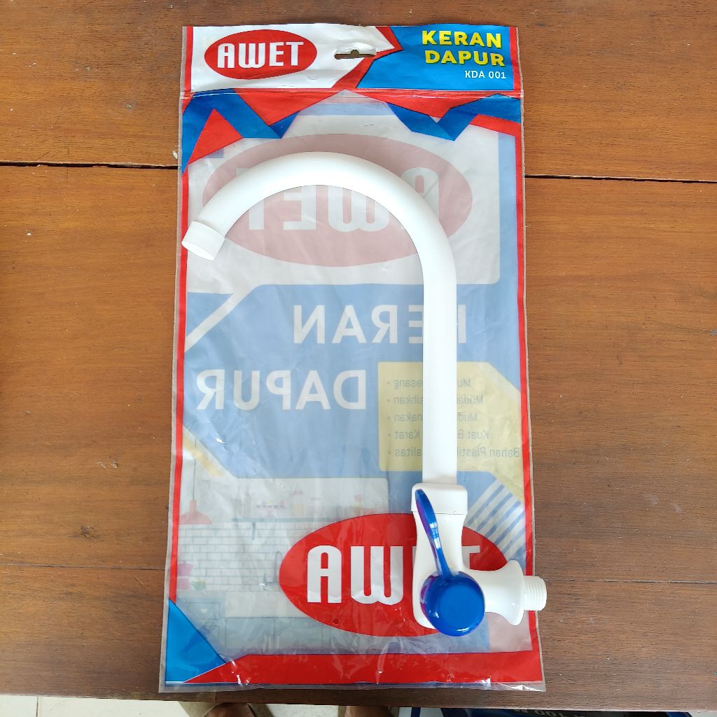 Kran Dapur Tembok Plastik 1/2 inch Leher Angsa Awet keran air cuci piring