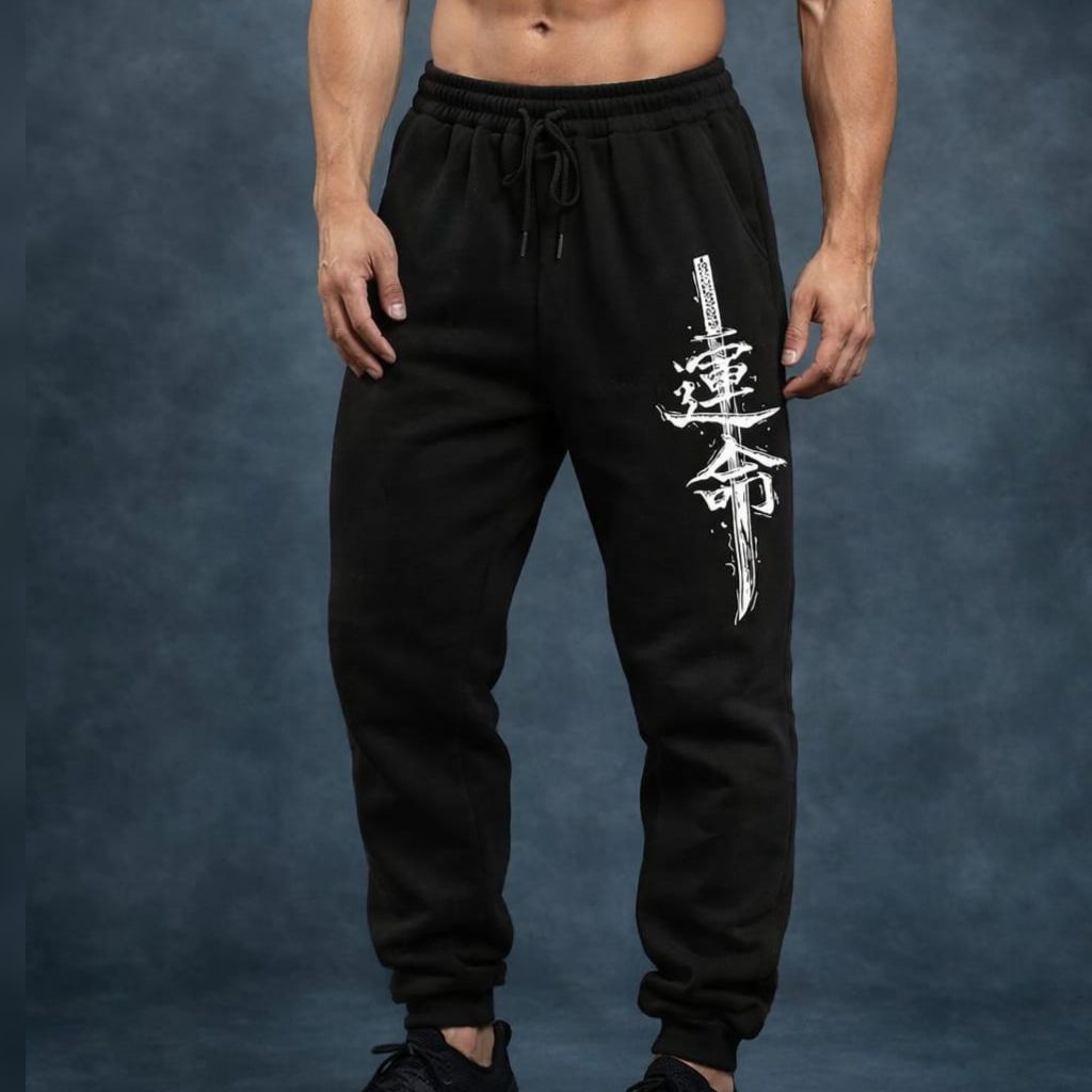 Lestary Clothing Store - Sweatpants Jogger Pria Wanita Sport Gym Training Celana Panjang Wide Leg Bi