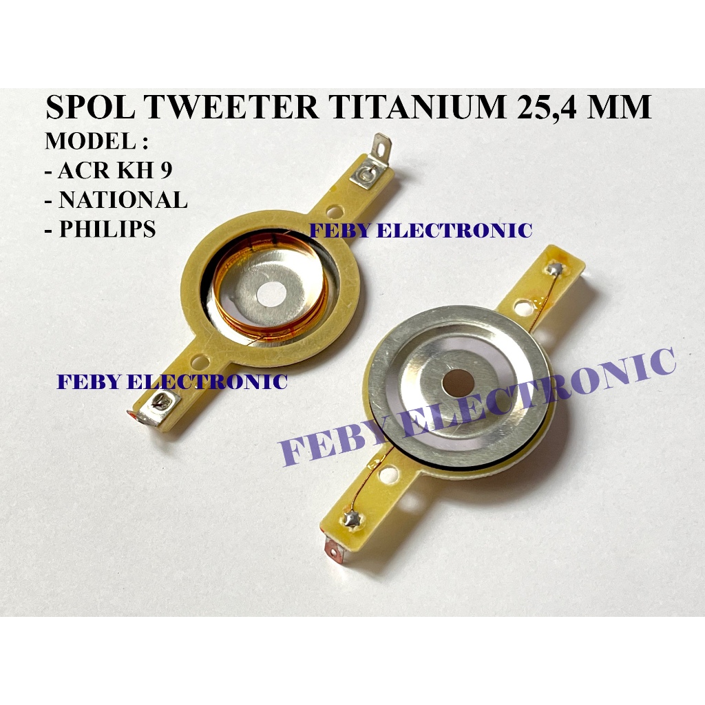Spol Tweeter Titanium 25,4 mm Model ACR KH 9 National Philips spool Spul Voice Coil twiter