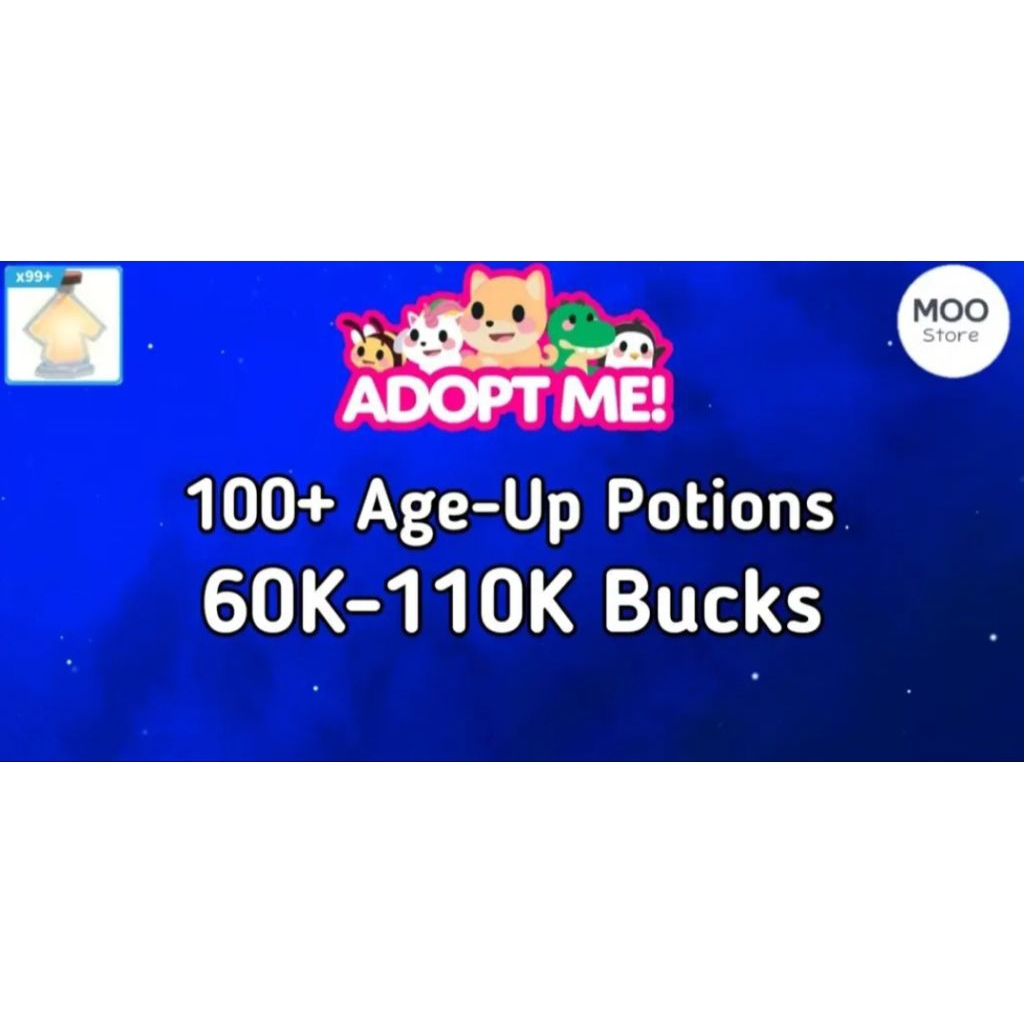Akun Adopt Me Bonus Bucks + Bonus Age-Up potions