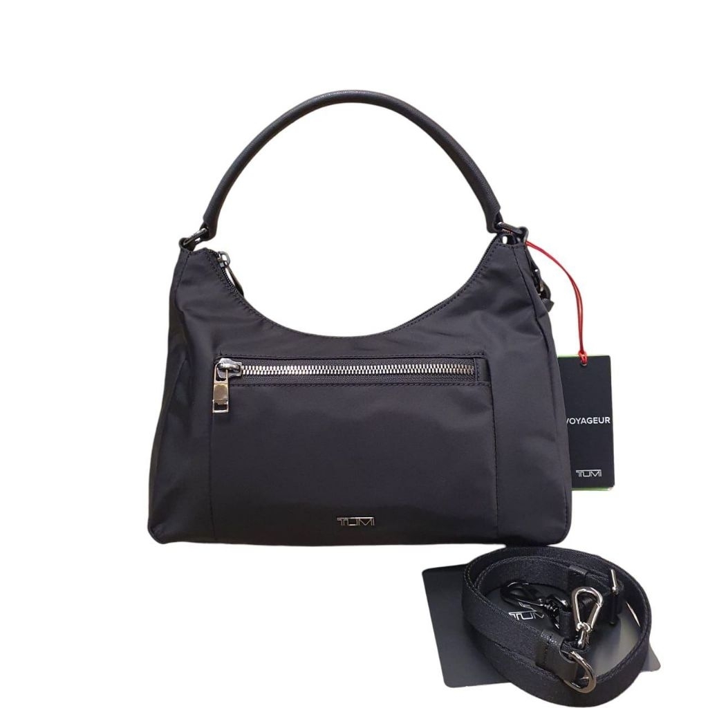 TUMI Adelaide Hobo Crossbody Black with longstrap