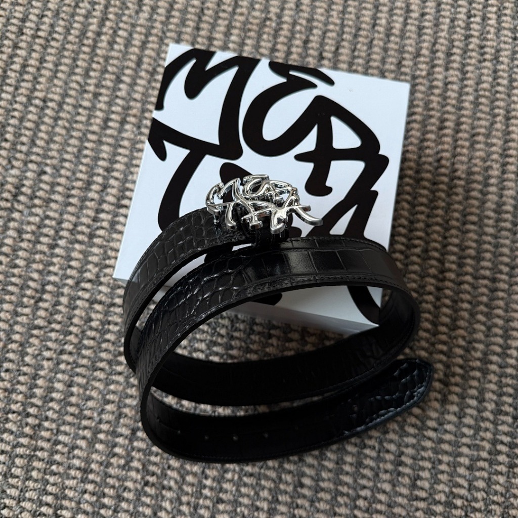 mertra - ALLIGATOR SKIN BELTS (Real Leather)