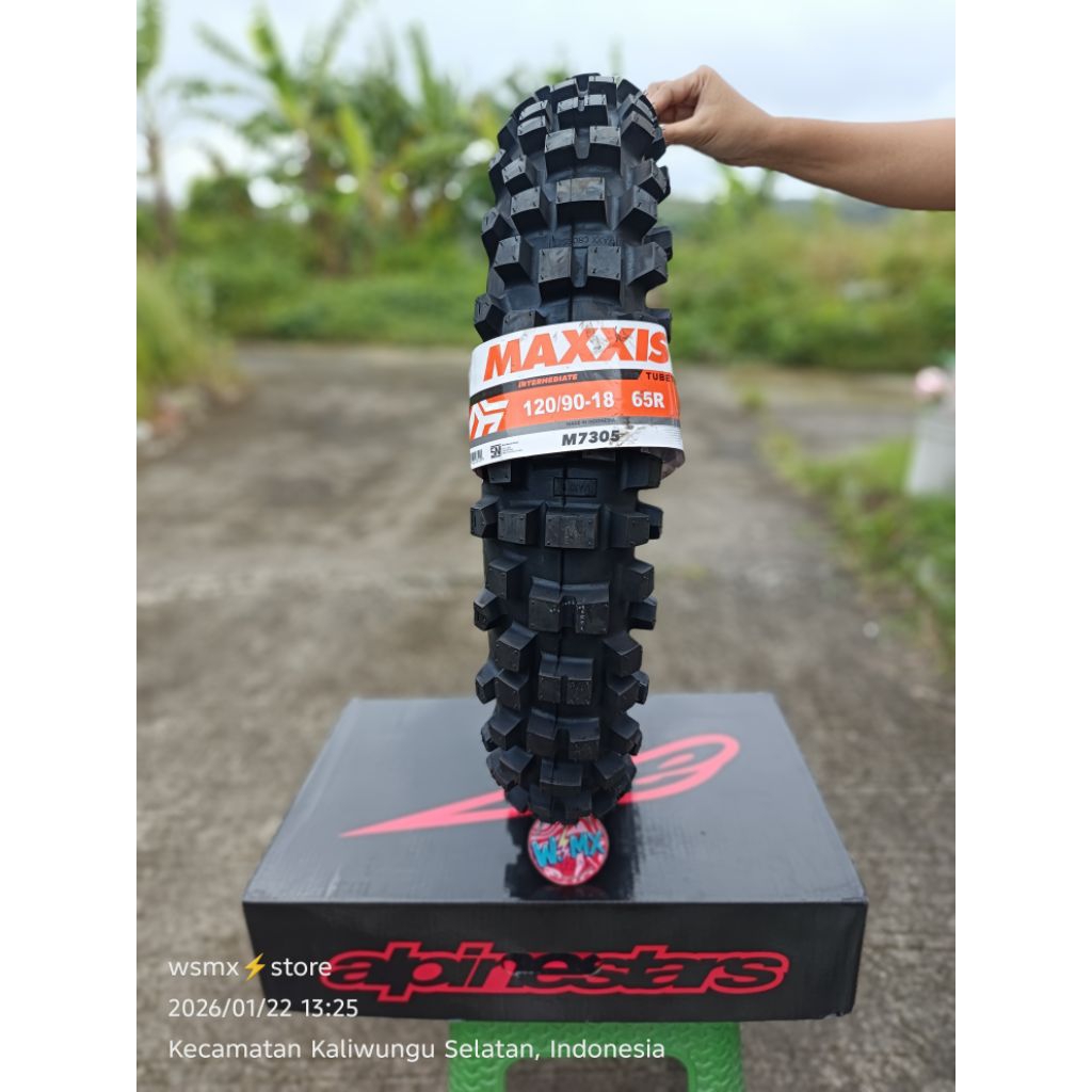 ban luar motor trail maxxis M7305 depan R21 80/100 belakang R18 120/90 universal all trail klx crf w