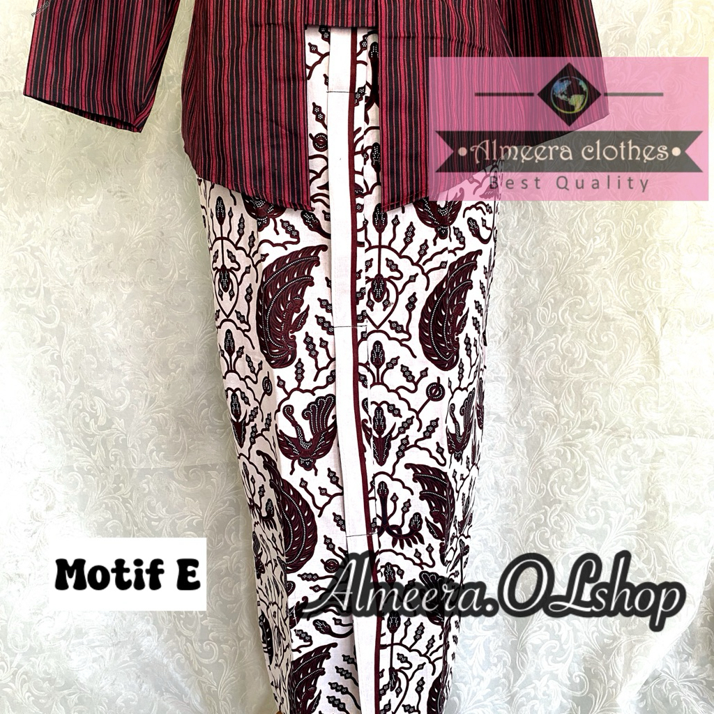 jarik wiru rok instant wanita / putri wiru sleret putih