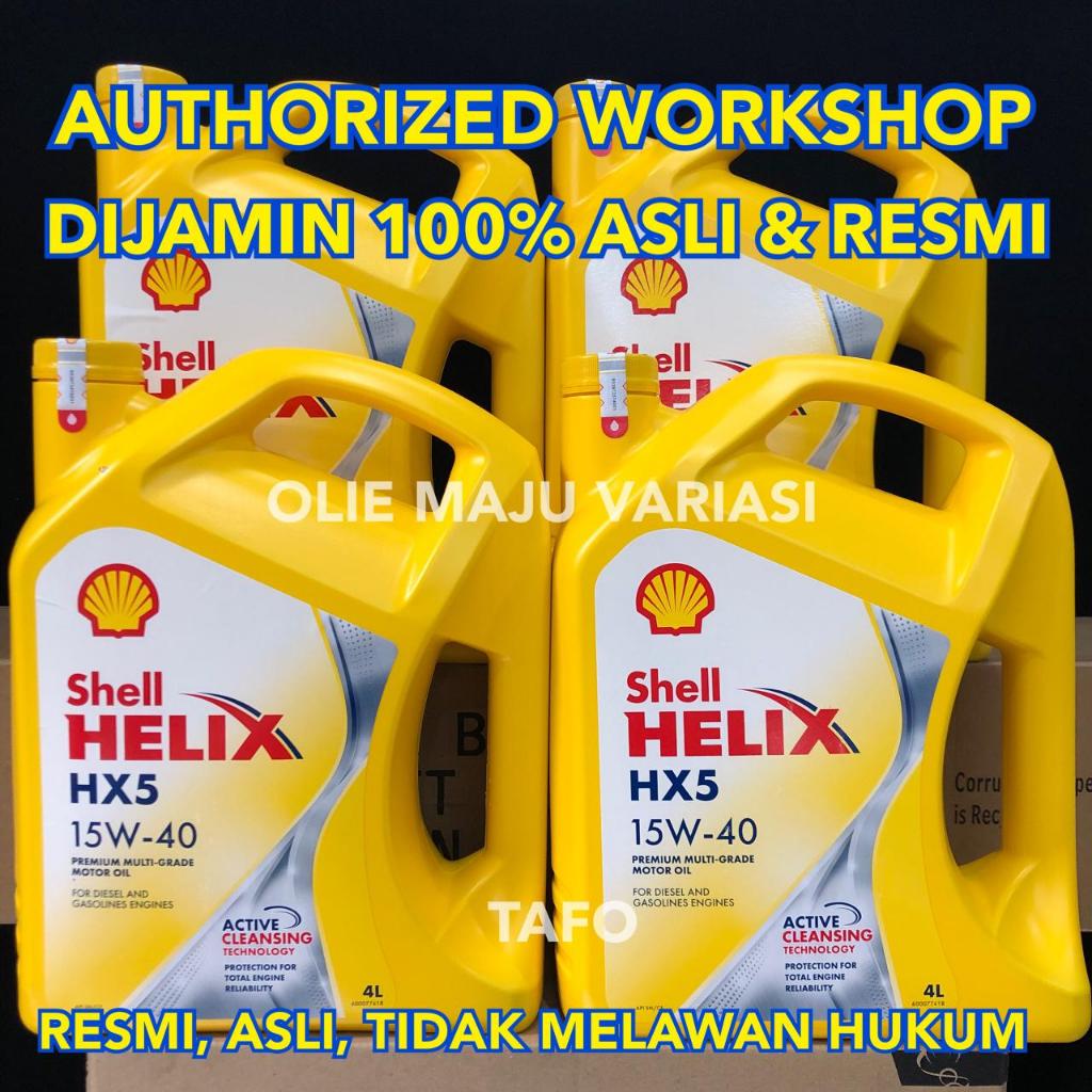 SHELL HX5 15W-40 GALON 4 LITER / SHELL HELIX 15W40 HX-5 4LITER ASLI RESMI