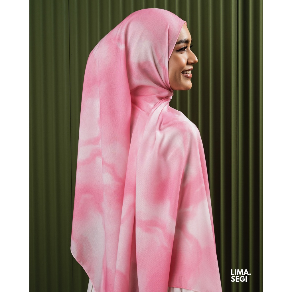 Lima Segi Indonesia Hijab Rona - Pink Premium Series
