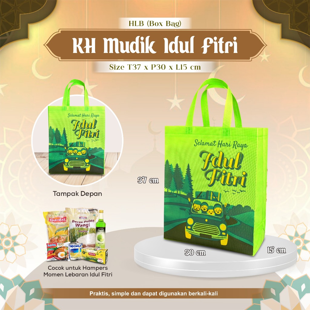 [GROSIR] Goodie Bag Jumbo Parcel Lebaran Tas Hampers Idul Fitri Tas Sembako 37x30x15