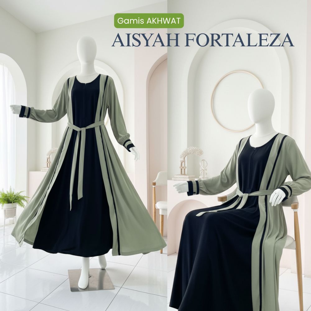 Gamis  Akhwat Aisyah Original Model Simple.Bahan kwalitas Fortaleza Premium. Sangat Nyaman di pakai