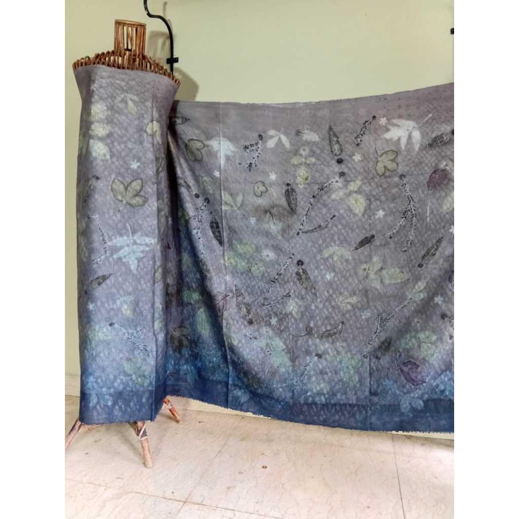 Kain Ecoprint Shibori Katun Sutra Halus