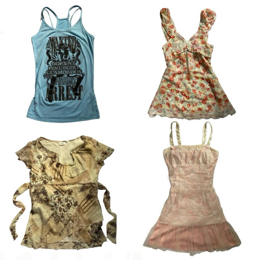 (y2k,coquette,vintage,fairycore,cottagecore,milkmaid,grunge)