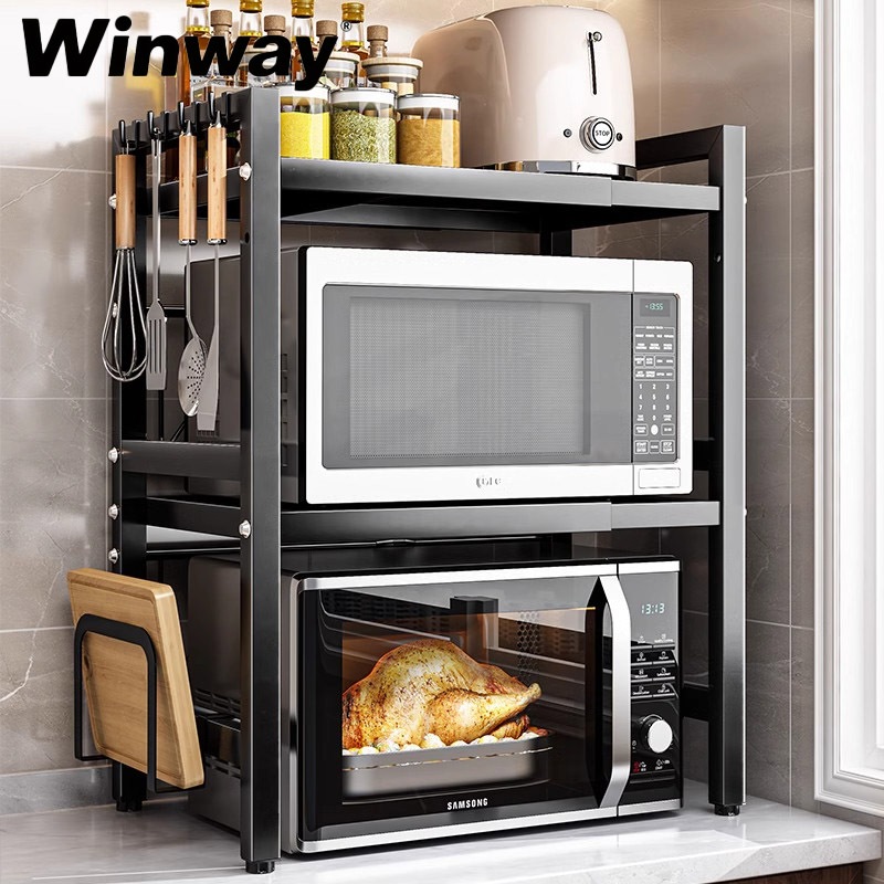 Rak Oven Microwave Susun Rak oven untuk dapur Rak Penyimpanan Serbaguna Rak Bumbu Portable Oven