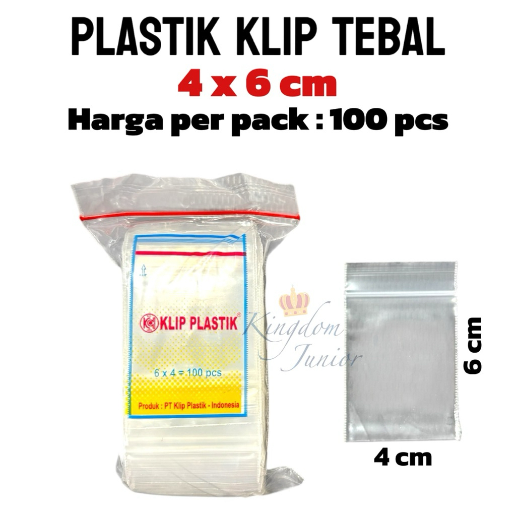 Klip TEBAL 4cm x 6cm / Plastik Klip 4 x 6 Cm / Klip 4 x 6 TEBAL / Klip Plastik Kecil
