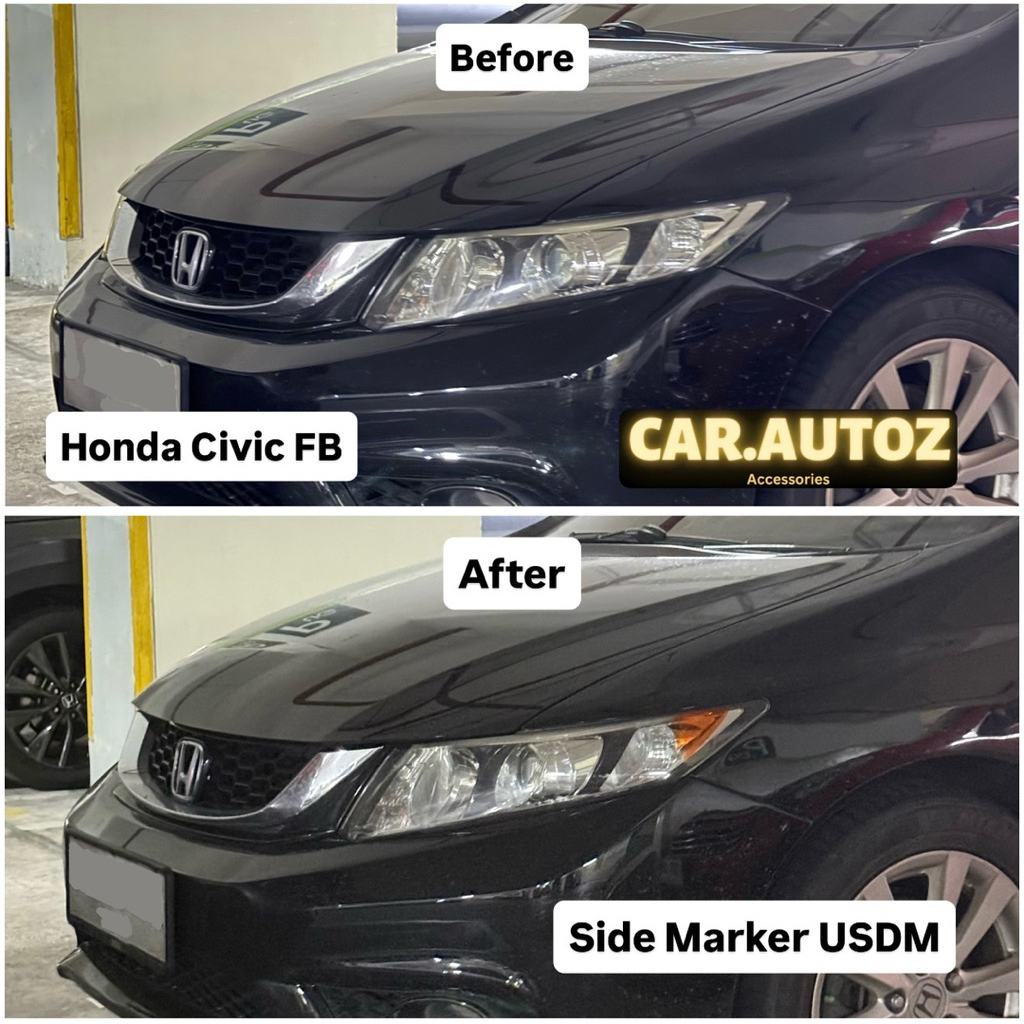 Sticker Side Marker Orange Lampu Depan Honda Civic FB