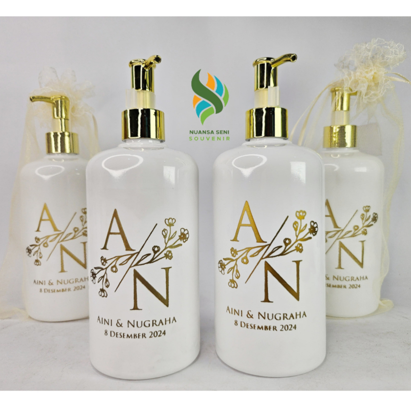 Souvenir Dispenser Soap Liquid Botol Dispenser Sabun Refill Botol Sampo Plastik Sablon Kemas Tile