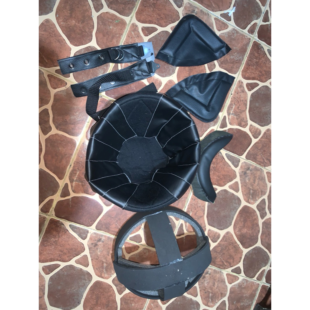 Busa Helm Slimhead Premium Daleman Kulit da kain