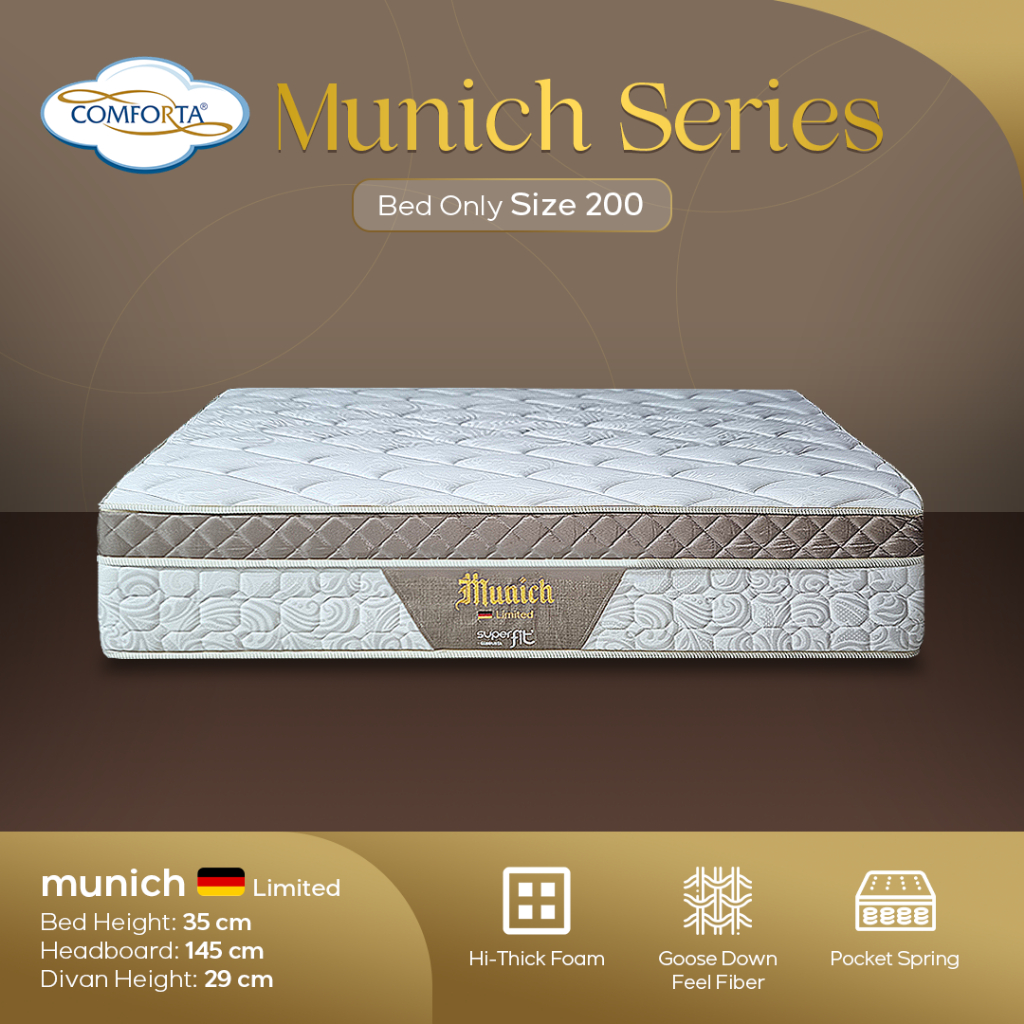 Citra Furniture Spring Bed Comforta 200 x 200 Munich Series | Springbed Pocket Spring