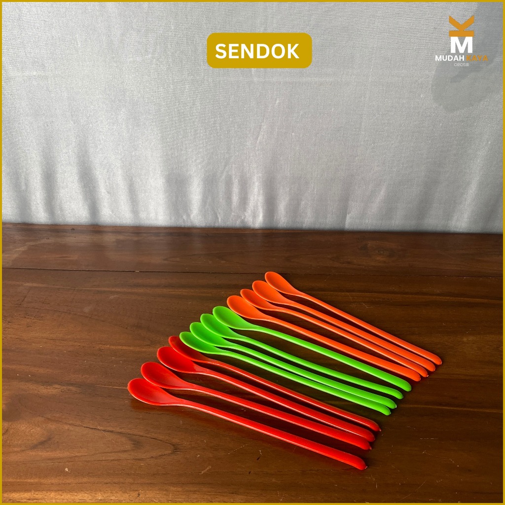 SENDOK PLASTIK WARNA | SENDOK ES TEH | SENDOK PANJANG