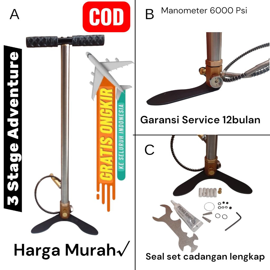 Pompa PCP 6000 PSI | Pompa PCP Murah | Pompa PCP Adventure | Pompa PCP | pompa pcp 3 stage