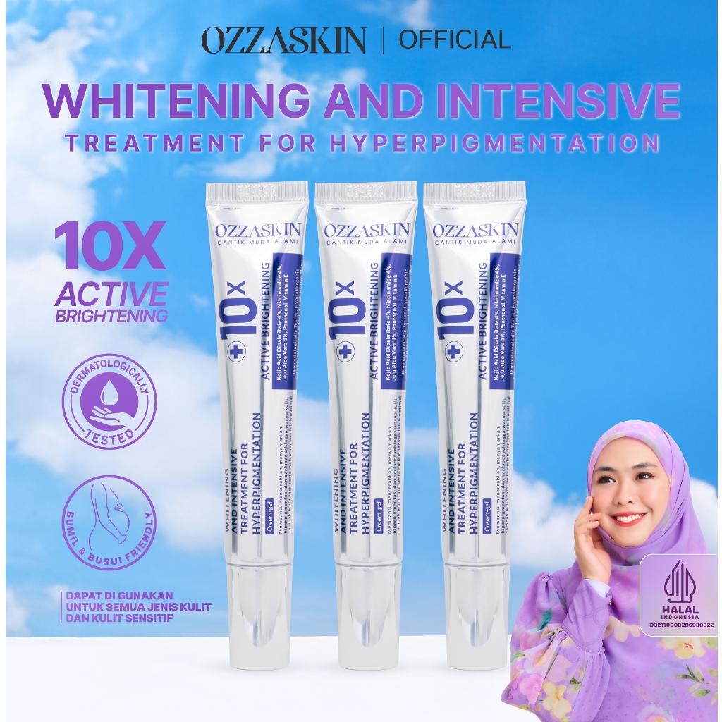 New Ozzaskin Whitening & Intensive Treatment For Hyperpigmentation + 10X Active Brightening, Halal B